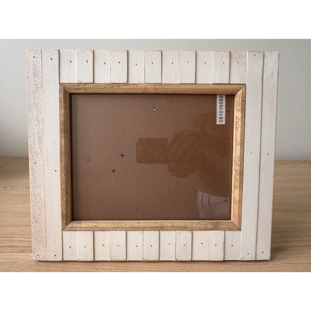 Rustic Whitewashed Wood 12x14OD Picture Frame Farmhouse Coastal Wall Tabletop - Picture 2 of 16
